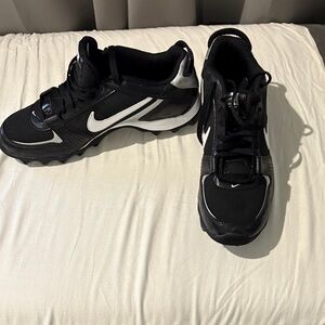 Nike Black and White Athletic Shoes for football